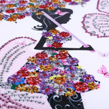 Girl Under Umbrella With Butterfly