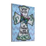 Cute Colorful Butterfly On Cross