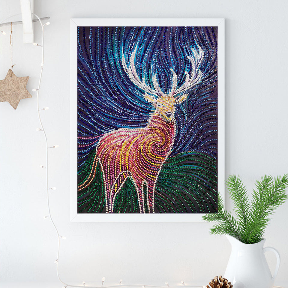 Deer Sparkling Painting