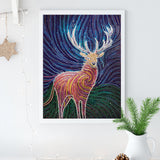 Deer Colorful Painting
