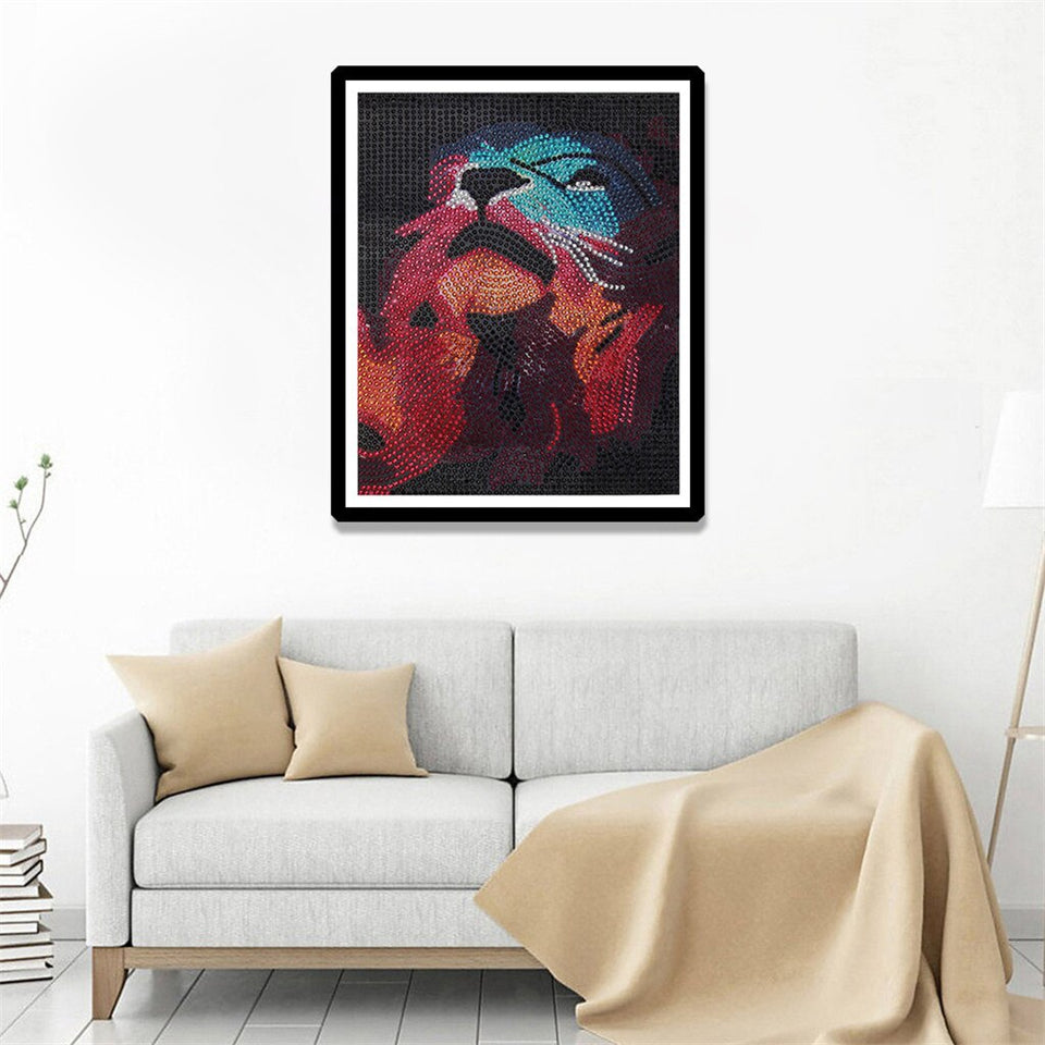 Lion Special Shaped Painting