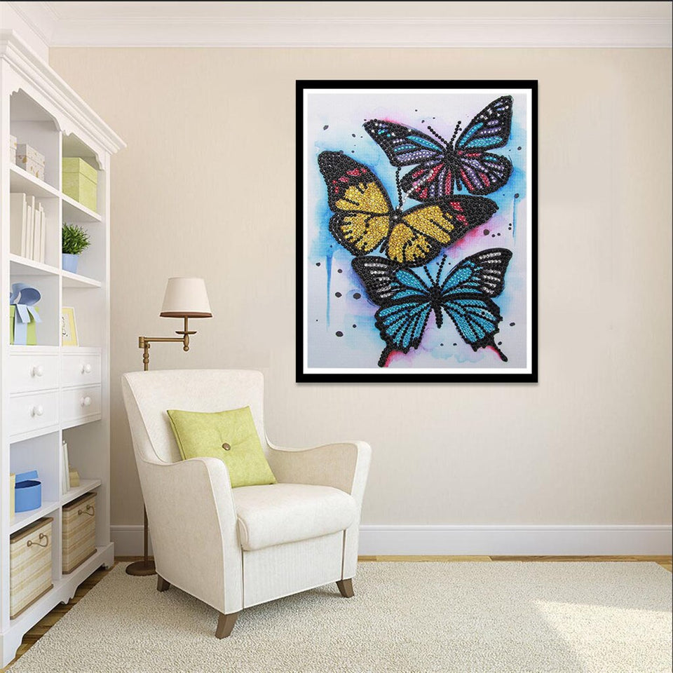 Three Colorful Butterfly
