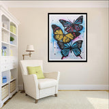Three Colorful Butterfly