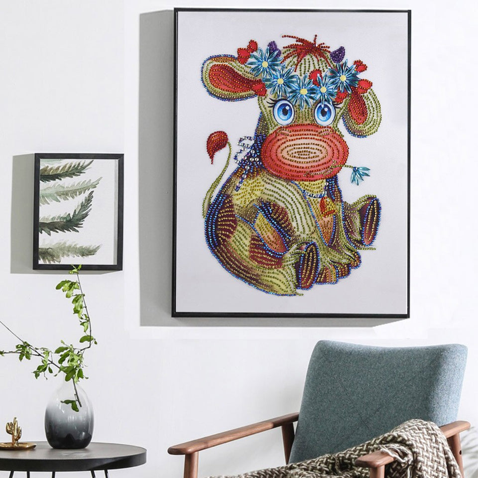 2Pcs Set Lovely Colorful Cows