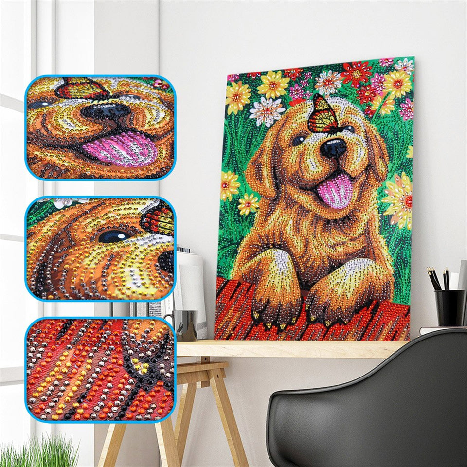 2Pcs Set Cute Colorful Dog And Butterfly