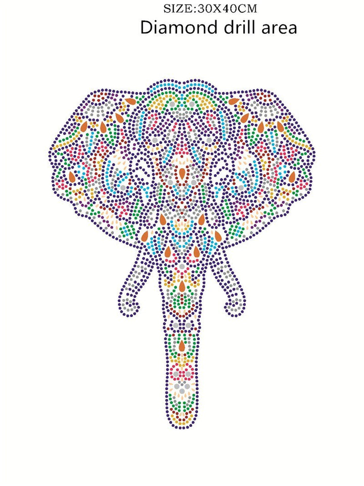 Elephant Motif Colorful Painting