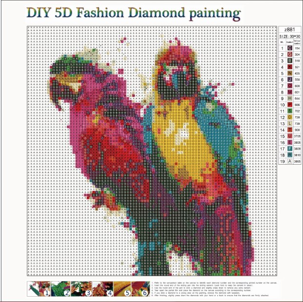 Colorful Parrot Painting