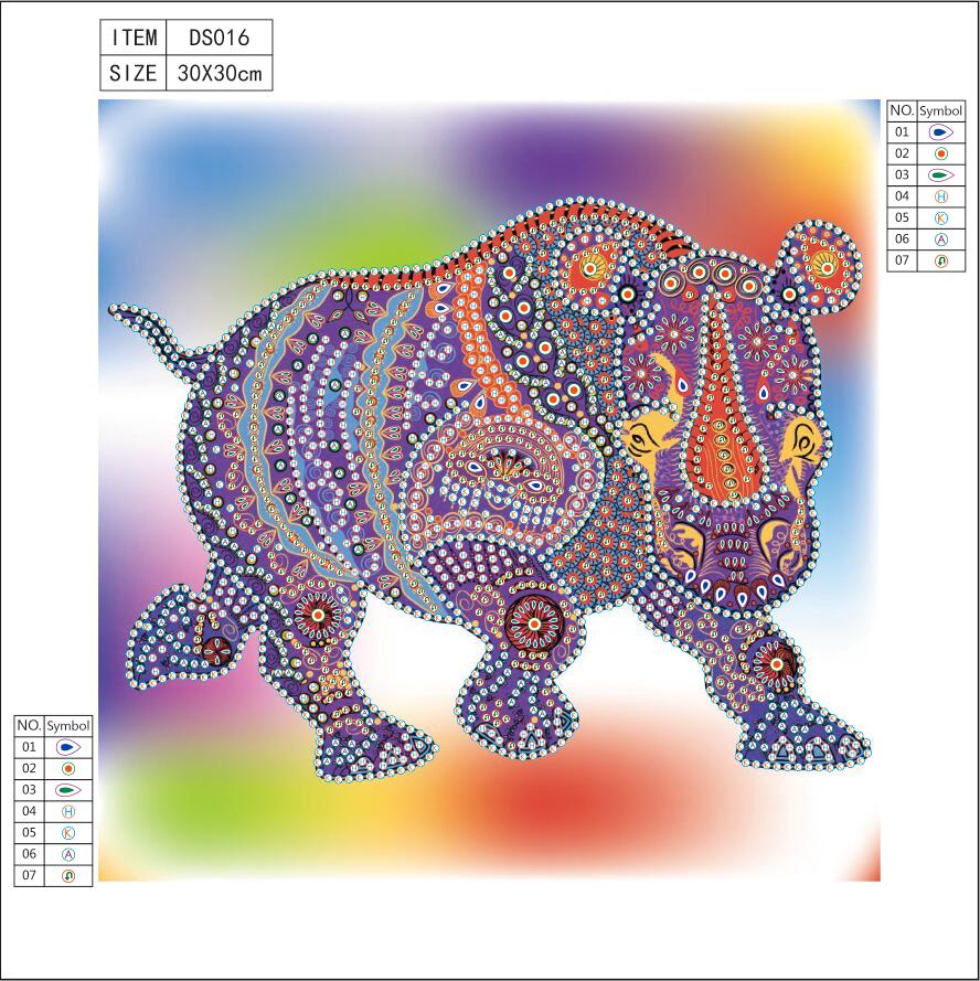 Colorful Hippo Beautiful Painting