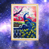 Yellow And Blue Peacock With Tree