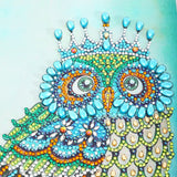 Owl With Crown Colorful Painting