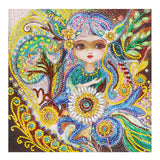 Cute Small Girl And Flowers