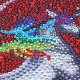 Running White Horse Colorful Painting