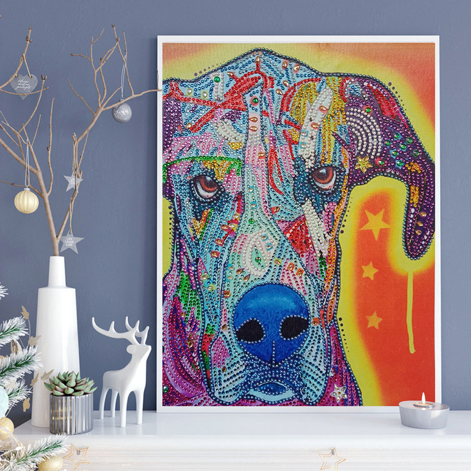 Special Colorful Dog Painting
