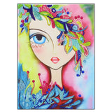 Big-eyed Colorful Girl