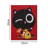 Lovely Black Cat With Fish