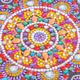 Round Colorful Flower Painting