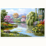 Lake In Jungle Painting