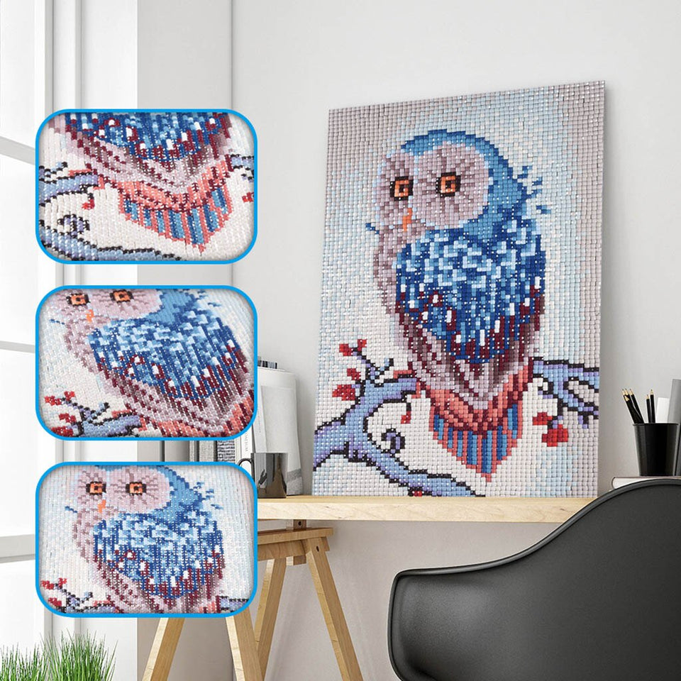 Colorful Owl On Branch