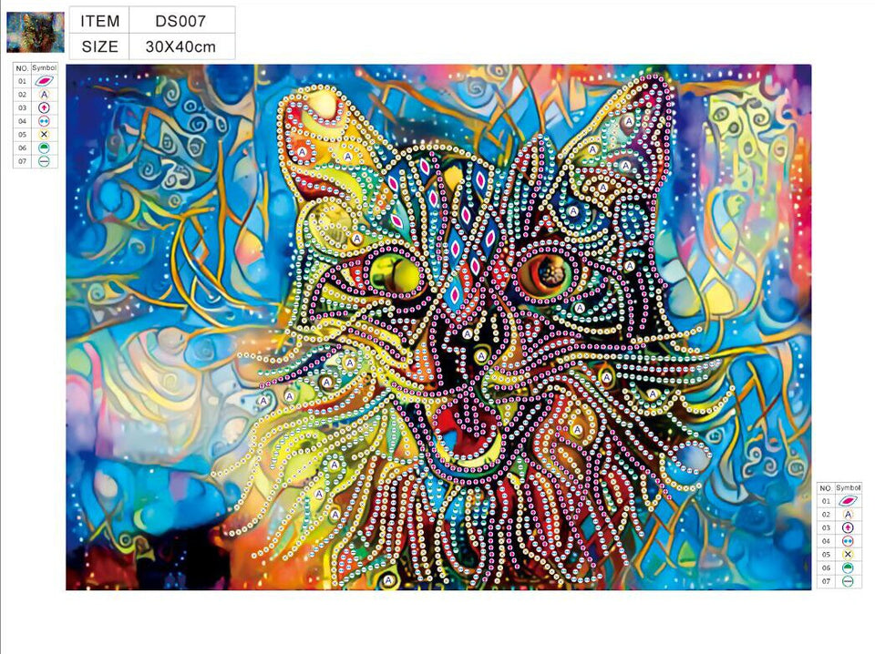 Colorful Wolf Special Diamond Painting