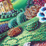 Bridge On Lake Colorful Painting