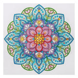 Blue and Pink Motif Flowers Painting