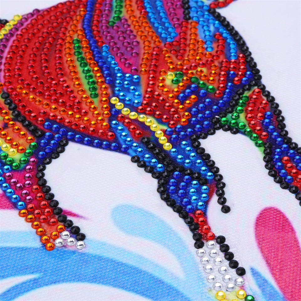 Colorful Running Horse Painting