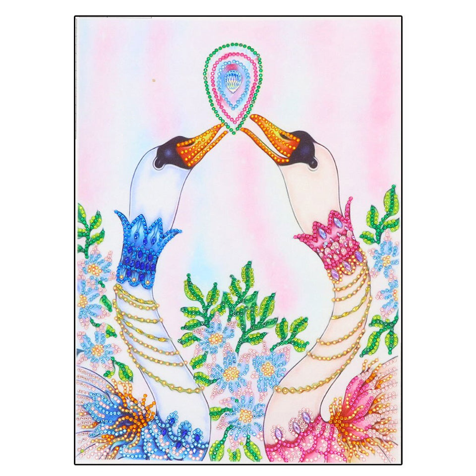 Lovely Colorful Swans