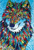 Happy Colorful Wolf