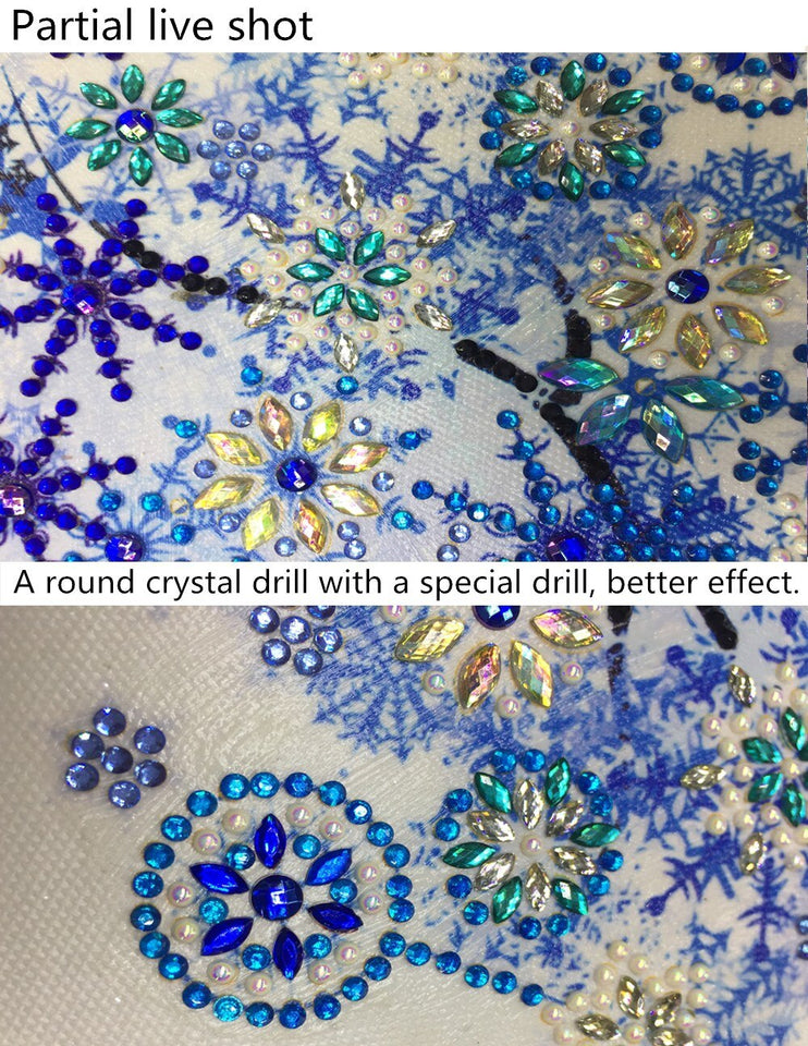 Embroidery Winter Flower Tree