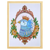 Bird In Mirror Beautiful Painting