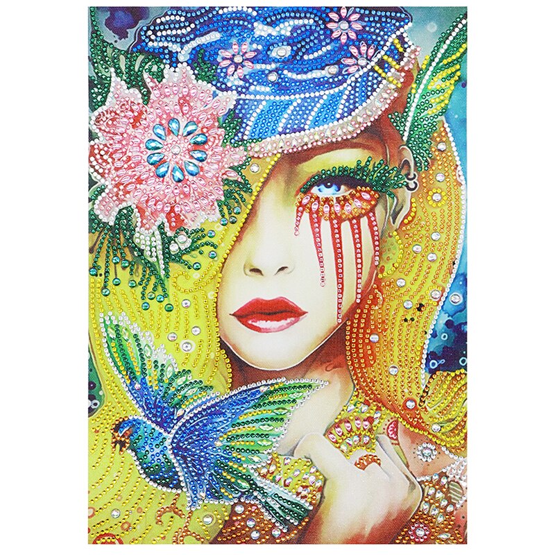Sad Girl With Bird And Flower