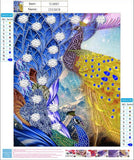 Yellow And Blue Peacock Painting