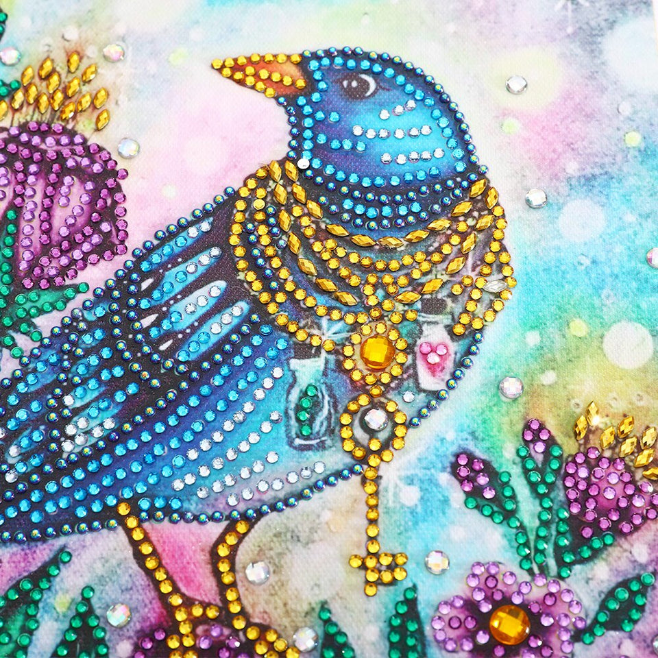 Pigeon On Colorful Flowers