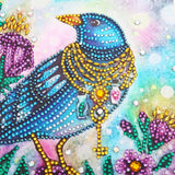Pigeon On Colorful Flowers