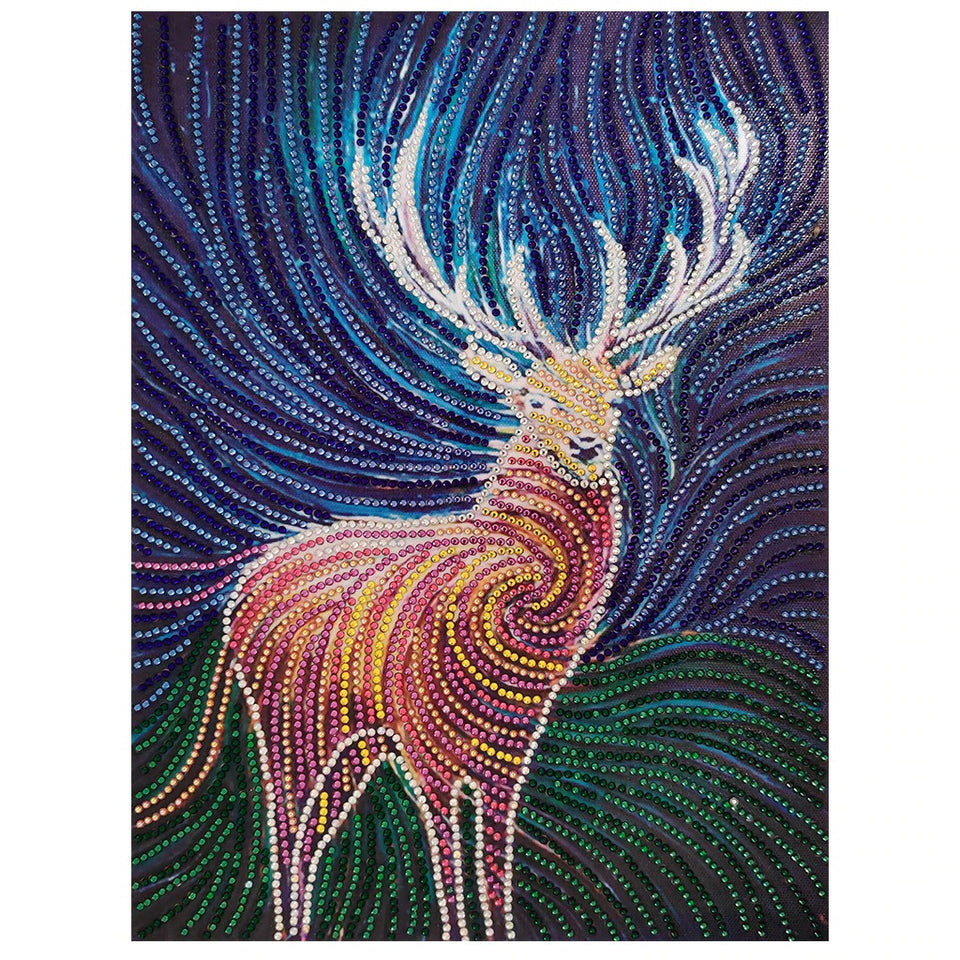 Deer Colorful Painting