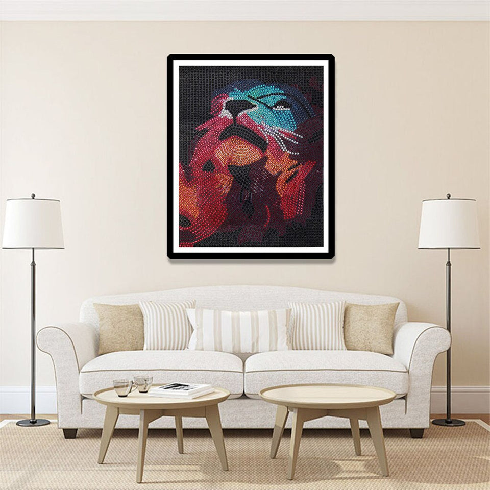 Lion Special Shaped Painting