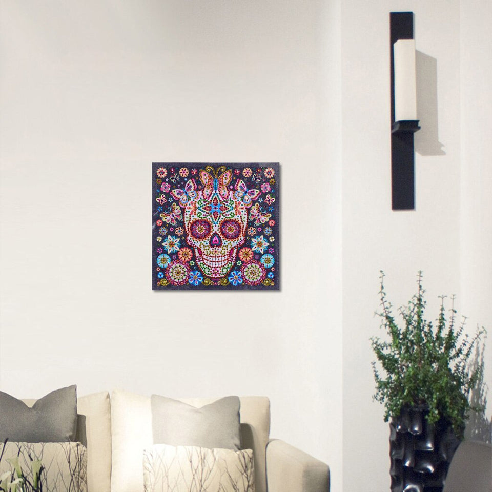 Colorful Skull With Flowers