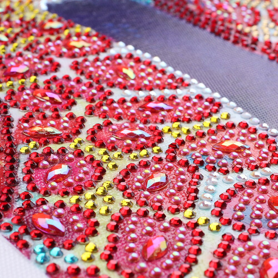 Two Giraffe Colorful Painting