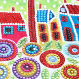 Trees And Houses Charming Painting