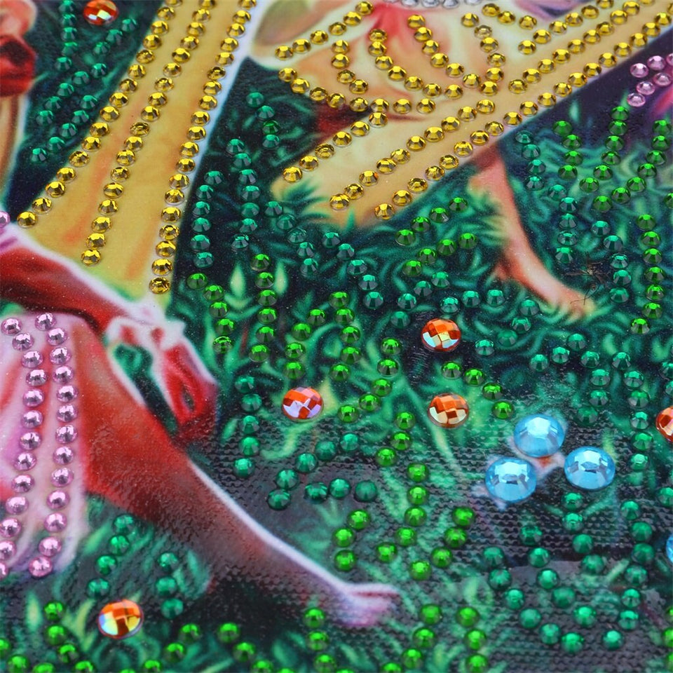 Mushrooms With Butterfly In Jungle Special Diamond Painting
