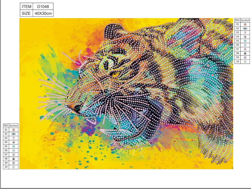 Tiger Roaring Lovely Painting