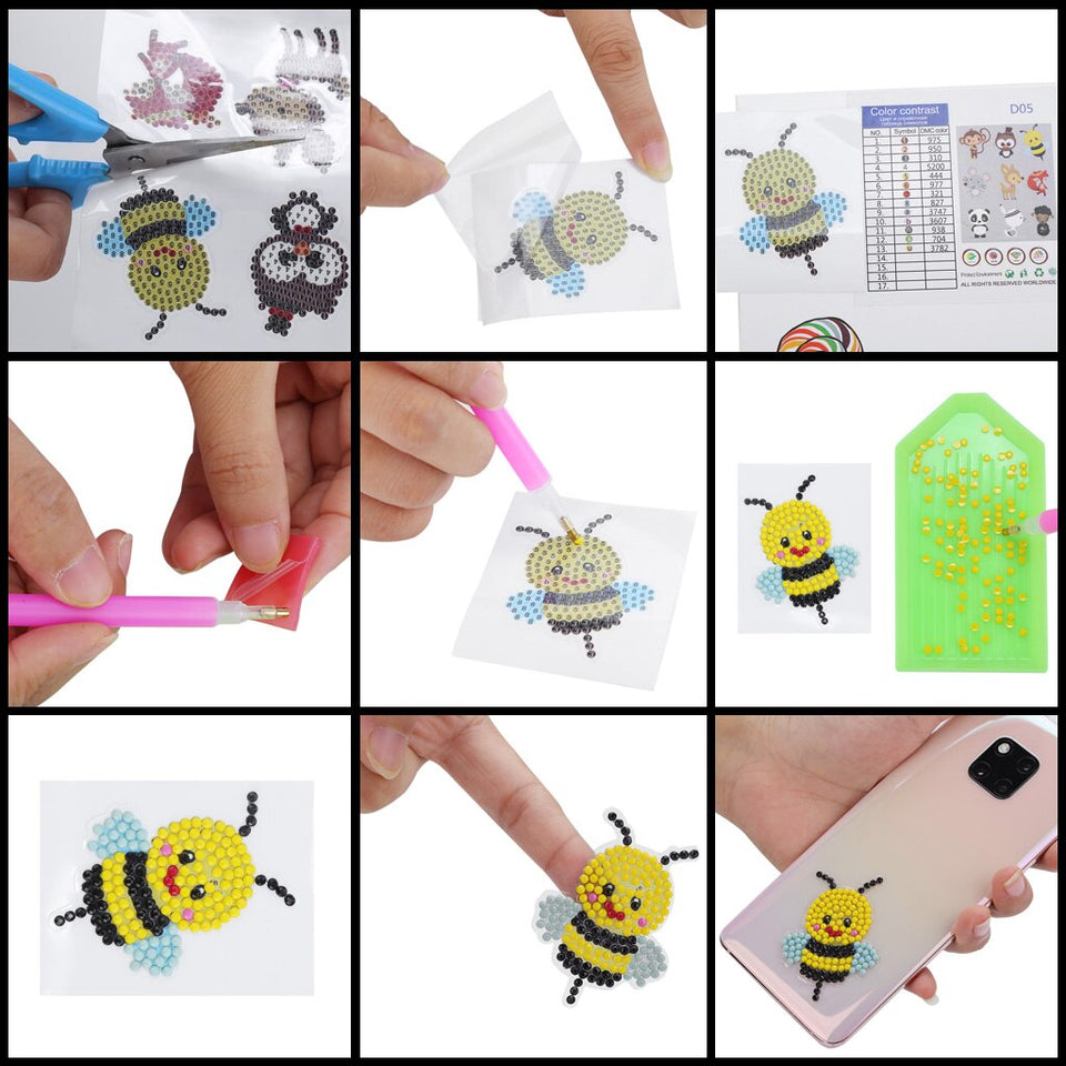 9 Pcs Animal Stickers