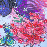 Leopard with Flowers And Butterfly