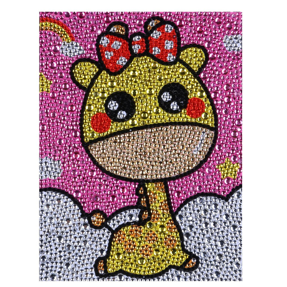 Cute Yellow Giraffe Painting For Kids