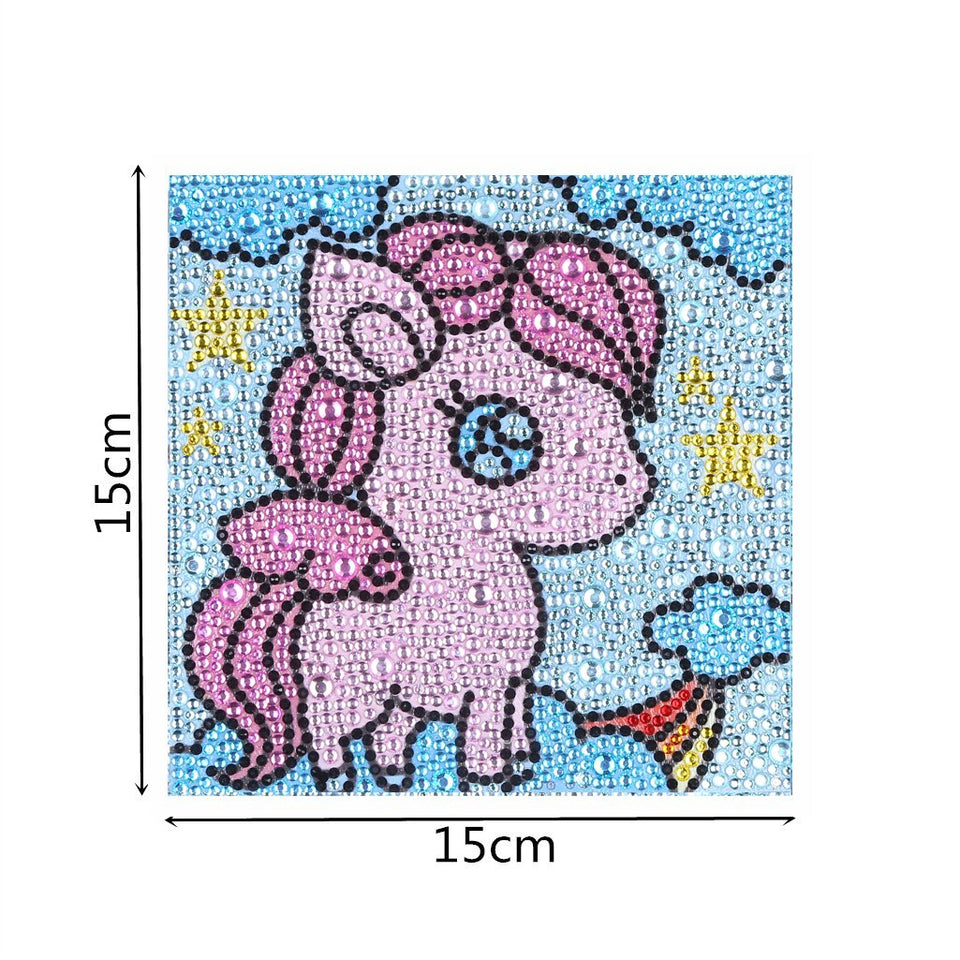 Pink Little Horse Painting For Kids