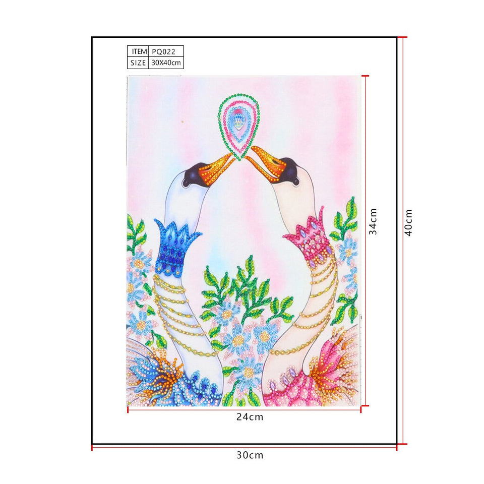 Lovely Colorful Swans