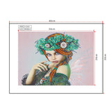 Lovely Girl With Green Crown