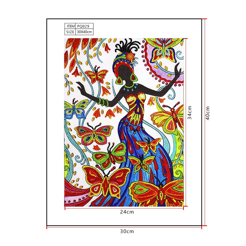 Dancing Lady Colorful Painting
