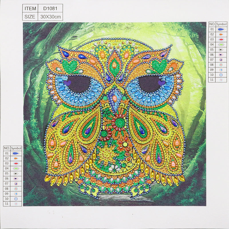 Handmade Beautiful Owl Painting