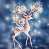 Cute Deer And Baby Girl